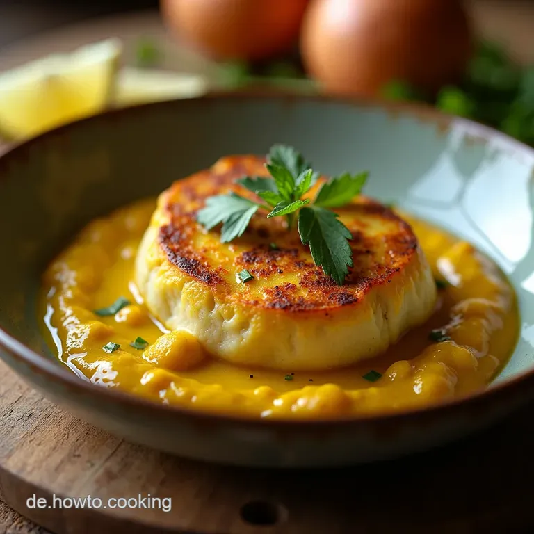 Goldbrauner Genuss Cremiges OfenBlumenkohlCurry mit Kokosnuss presentation