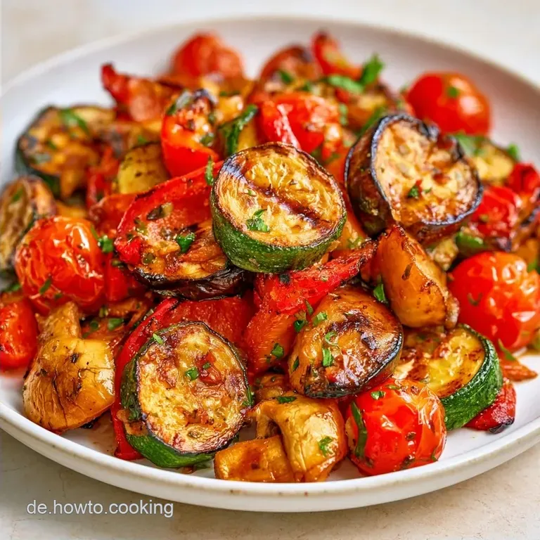 Mediterrane Grillgem&uuml;se-Platte Zu Gegrilltem Fisch