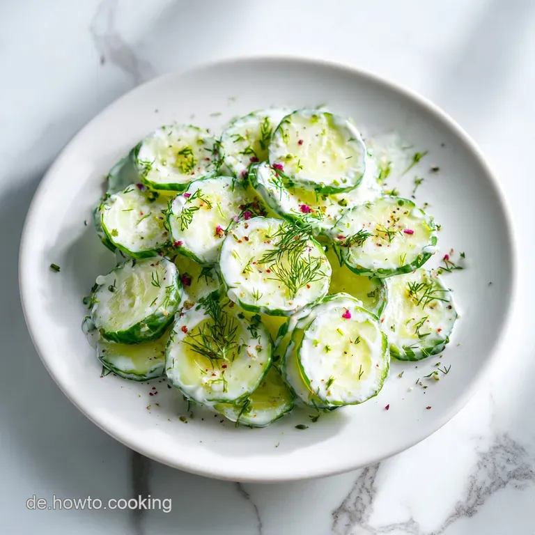 Gurkensalat mit Joghurt Dressing