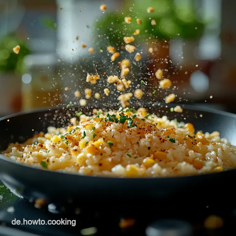 H&auml;hnchenReisPfanne mit Brokkoli und Mais Ein herzhaftes Pfannengl&uuml;ck
