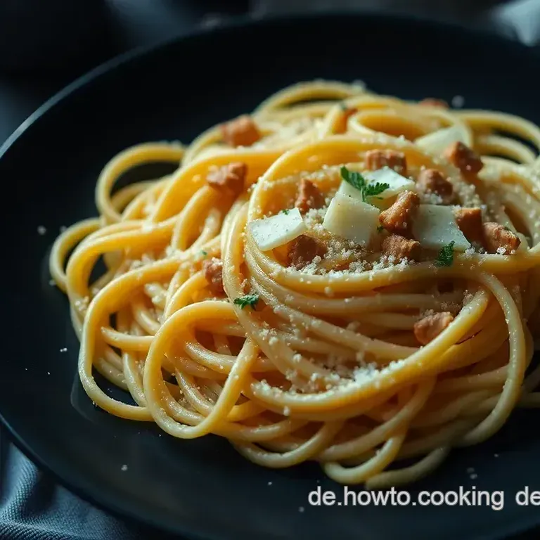 Hausgemachte Fettuccine mit cremiger Parmesan-Sauce