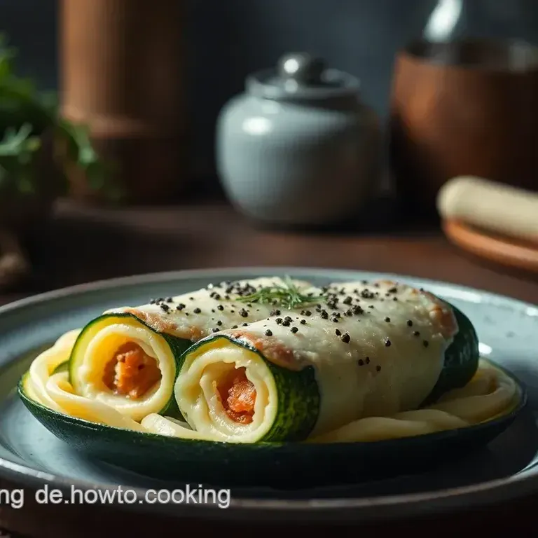 Fisch: Hechtfarce in Zucchinirolle - Rezept wie von Oma!