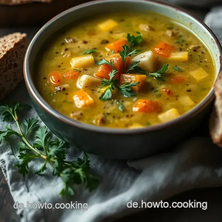 Herzhafte Erbsensuppe Aus Der Gulaschkanone presentation