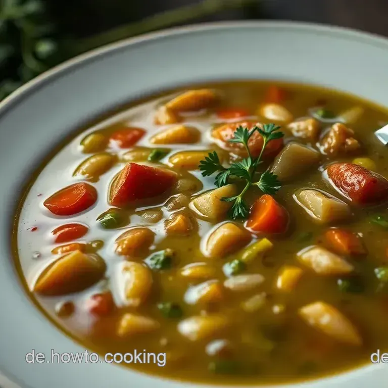 Herzhafte Erbsensuppe aus der Gulaschkanone