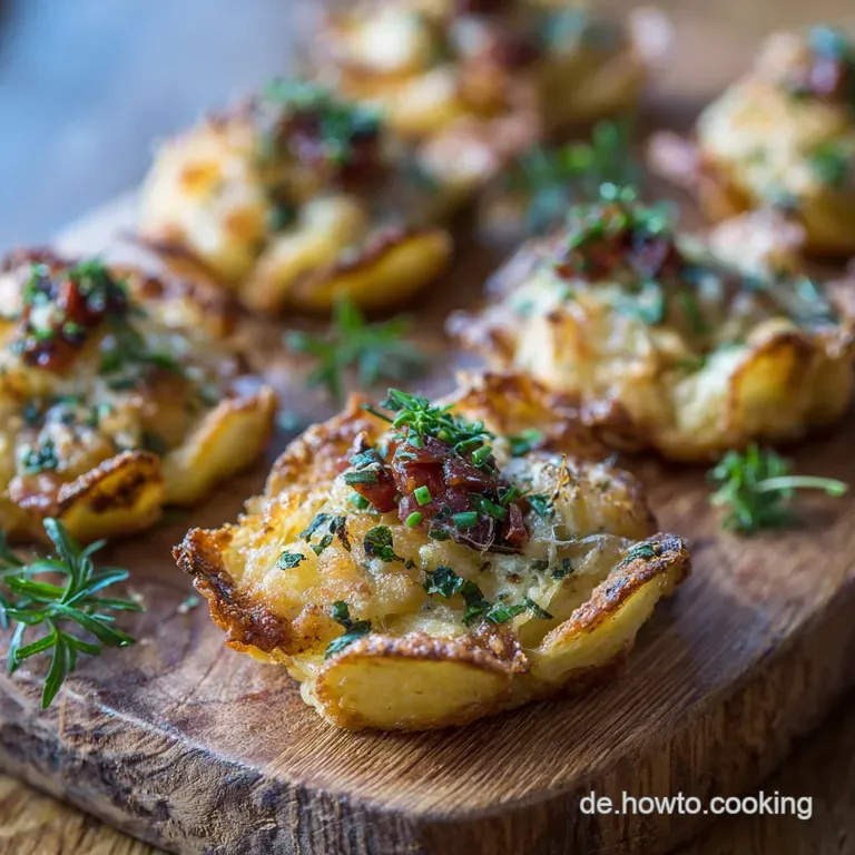 Herzhafte Kartoffeltarteletts &Agrave; La Pizza Knusprige Kartoffelpizzen presentation