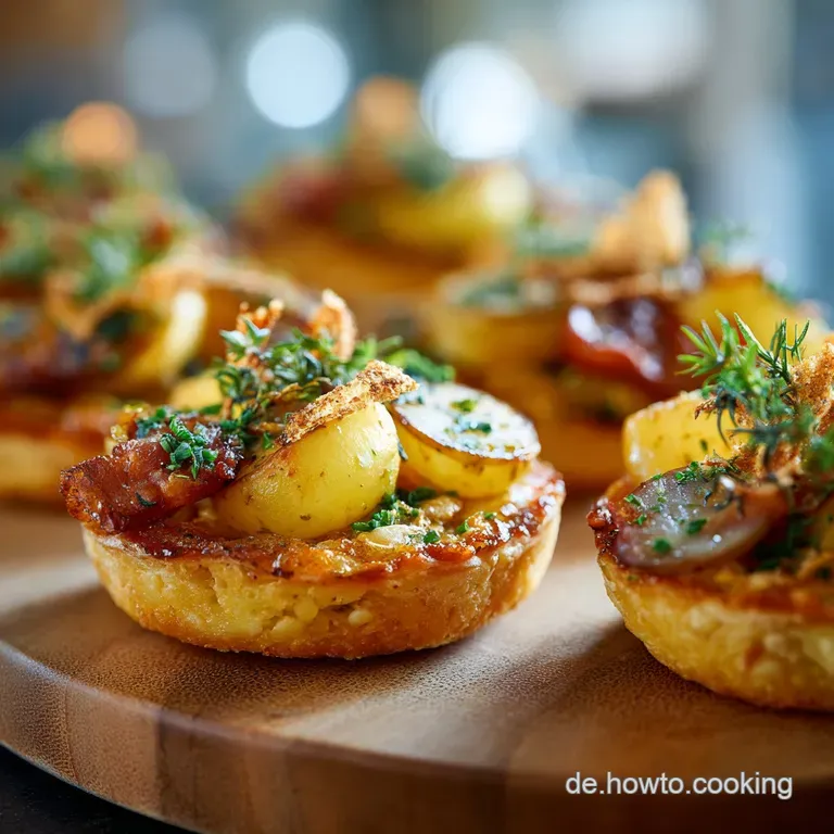 Herzhafte KartoffelTarteletts à la Pizza Knusprige Kartoffelpizzen