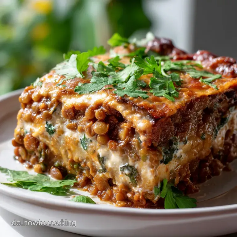 Vegane Lasagne Herzhafter Klassiker Mit Linsen Und Zucchini presentation