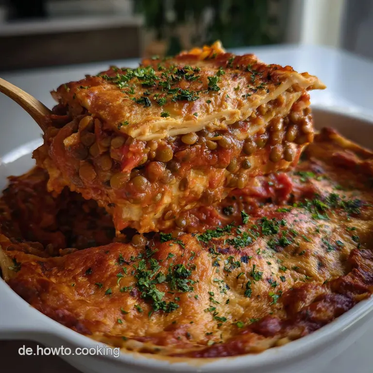 Vegane Lasagne Herzhafter Klassiker mit Linsen und Zucchini
