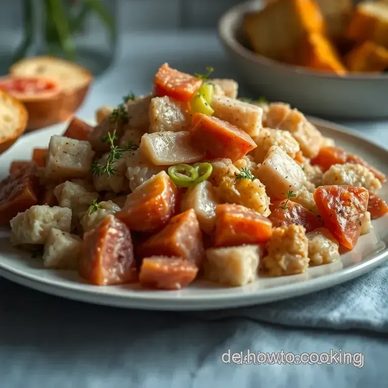 Herzhafter Endiviensalat Mit Speckw&uuml;rfeln Und Knusprigen Croutons presentation