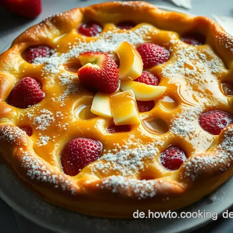 Himmlische süße Pfannkuchen mit frischen Früchten und Ahornsirup