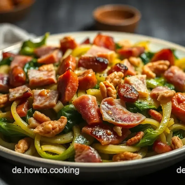 Karamellisierter Spitzkohl mit Speck und Walnüssen – Ein einfaches Rezept