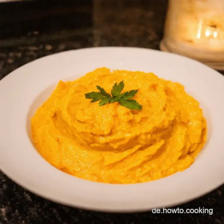 Karottens&uuml;&szlig;kartoffelp&uuml;ree presentation