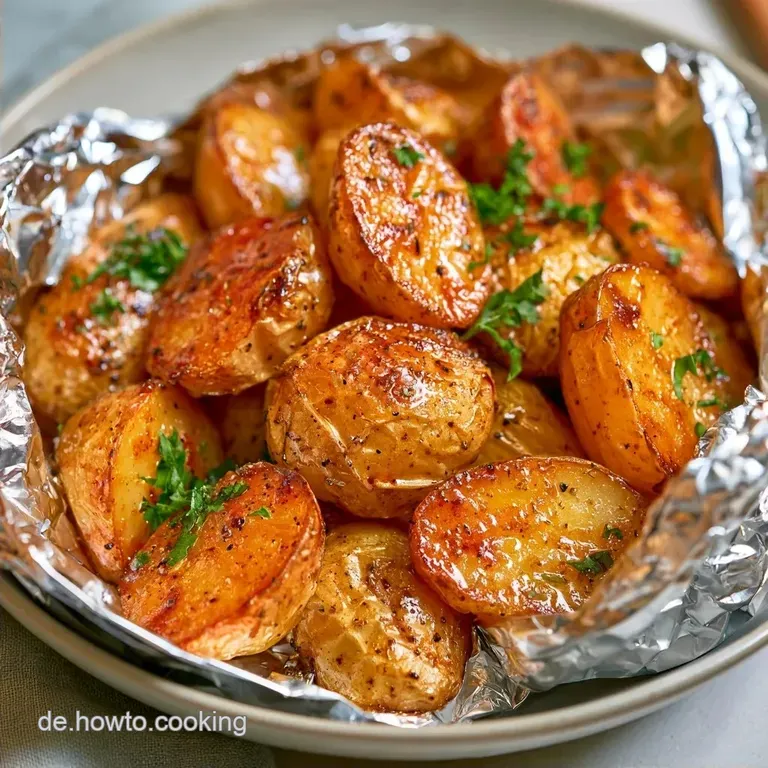 Cremige Kartoffeln Grillen in Alufolie