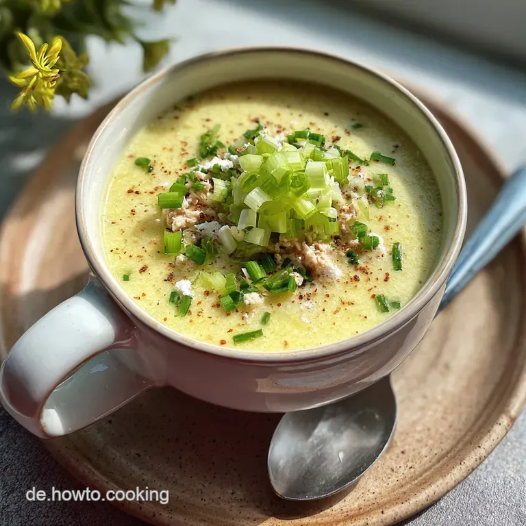 K&auml;se-Lauch-Suppe mit Hackfleisch