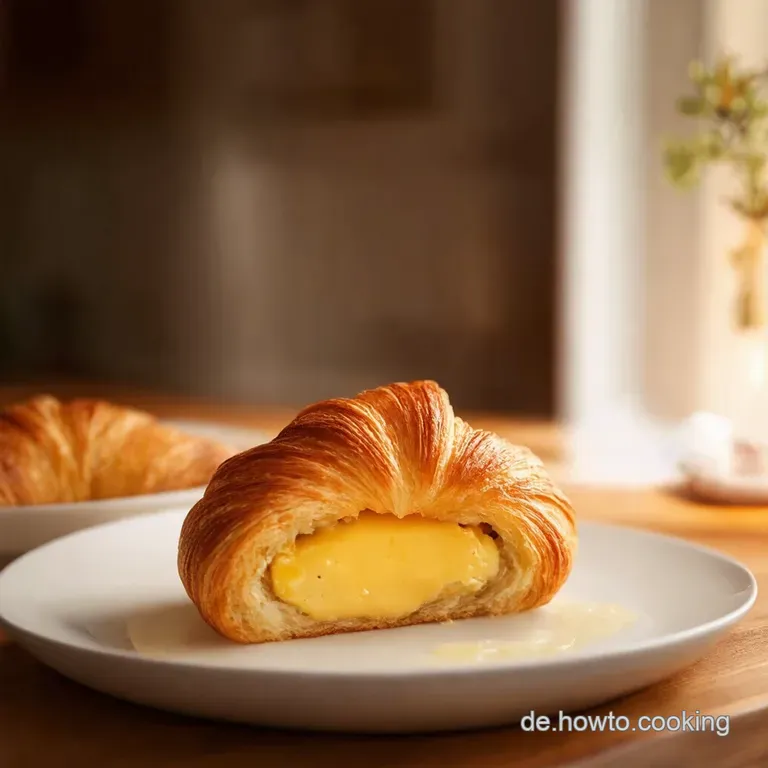 K&auml;seschinken Croissant Der Goldene Gl&uuml;cklichmacher presentation