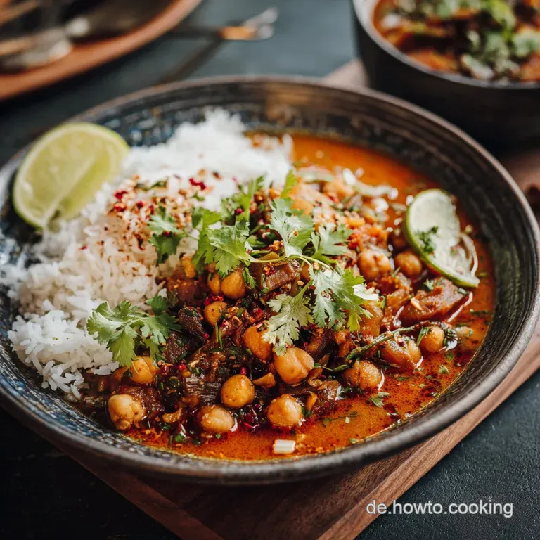 KichererbsenAuberginen Curry Der cremige vegane WochenendHit