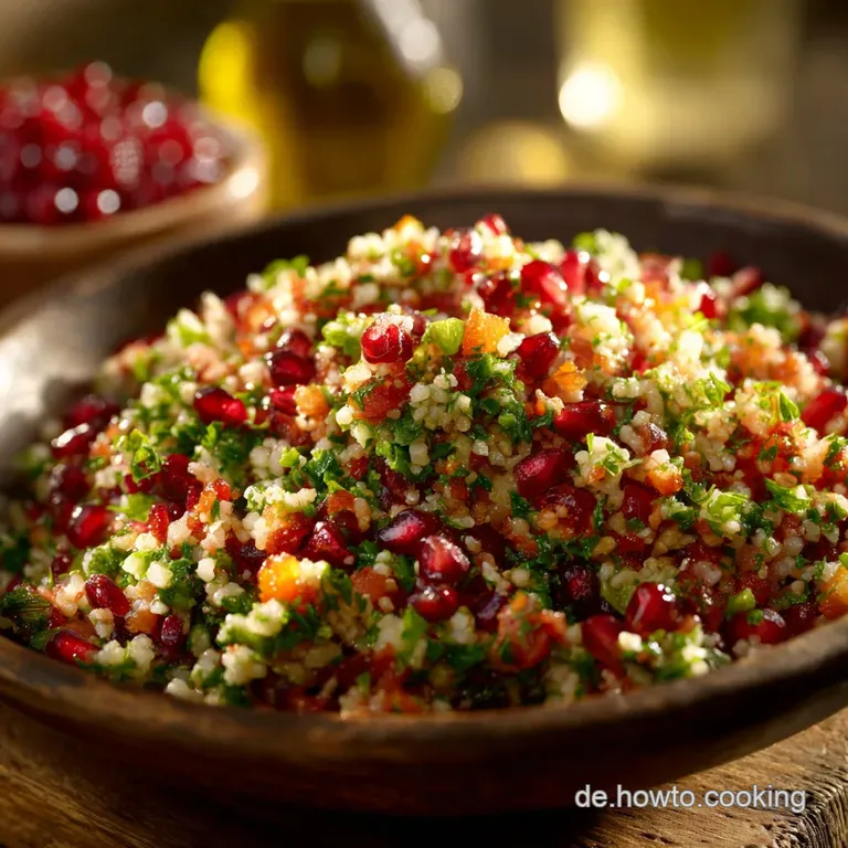 Kısır T&uuml;rkischer Bulgursalat Mit Minze Zitrone Und Granatapfelmelasse presentation