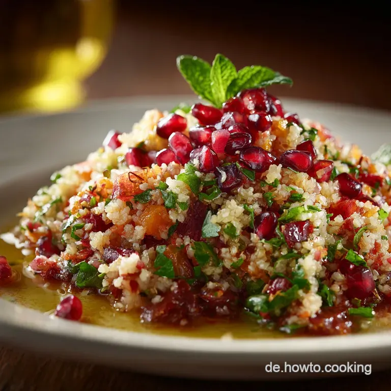 Kısır T&uuml;rkischer Bulgursalat mit Minze Zitrone und Granatapfelmelasse