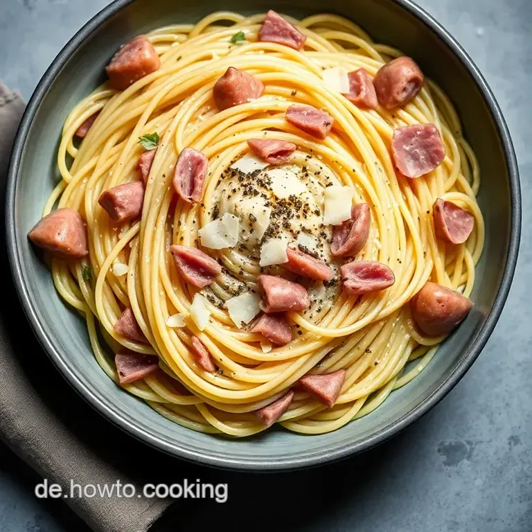 Klassische Carbonara-So&szlig;e presentation
