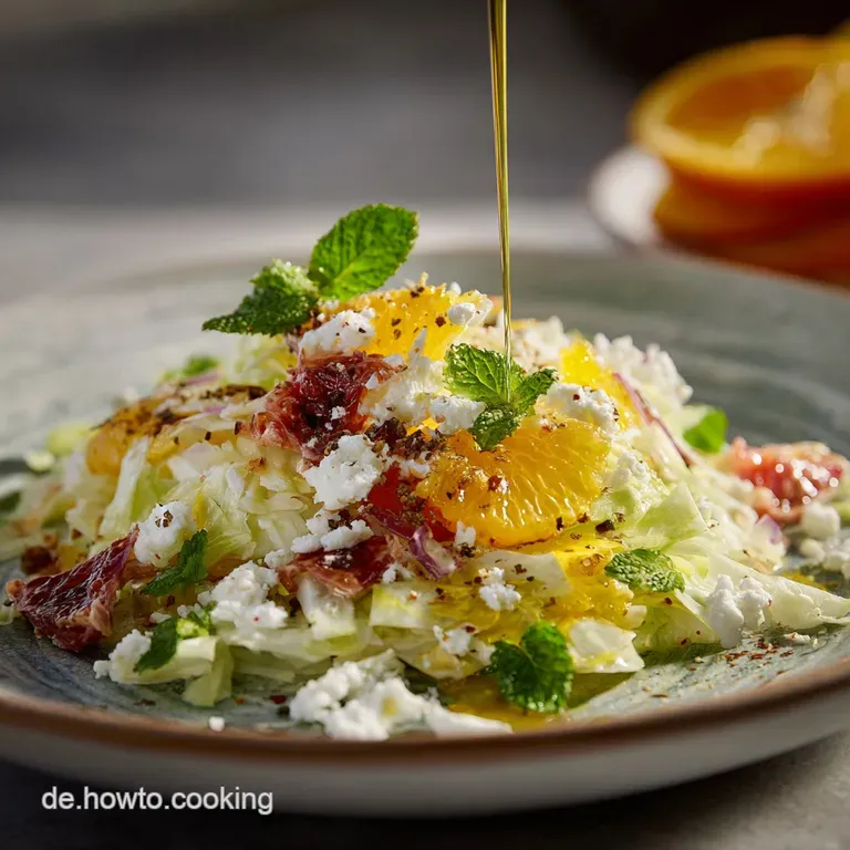 Der Knackige Grieche Aromatischer Spitzkohlsalat Politiki Salata presentation