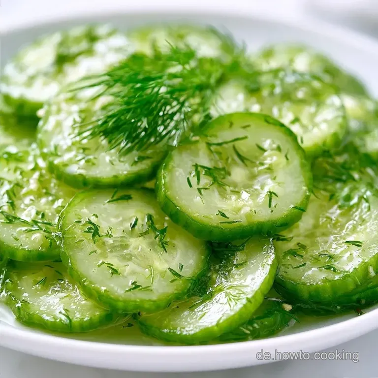 Knackiger Schneller Gurkensalat