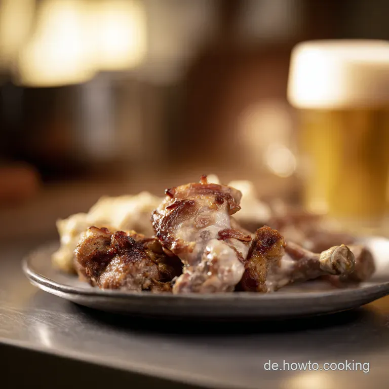 Knusprige Biergarten-H&auml;hnchen Unterschenkel presentation