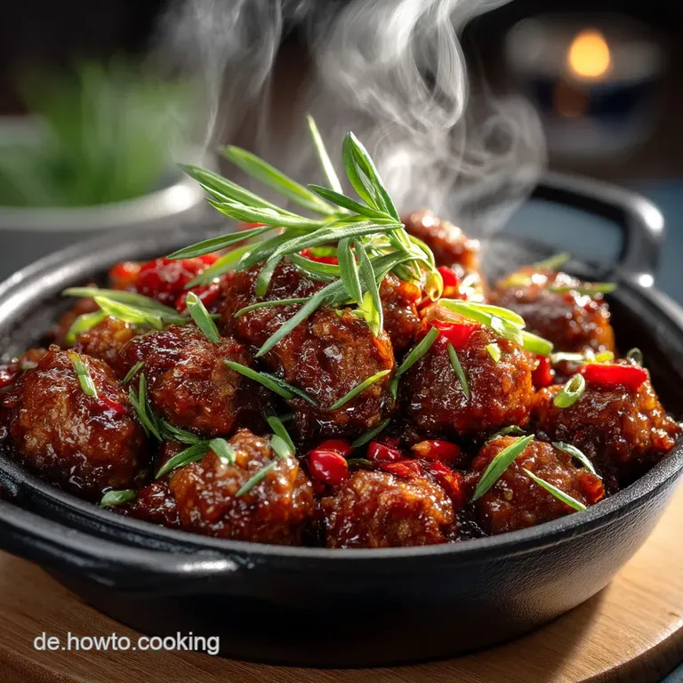 Feuerwerk auf dem Teller Knusprige Gemse Manchurian mit IngwerChiliGlasur presentation