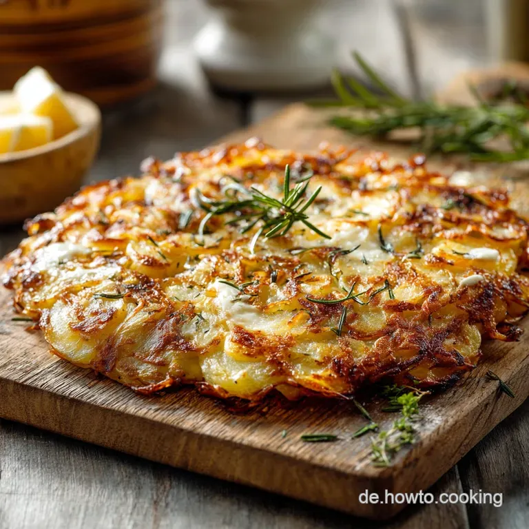 Der RöstiBodenTraum Rustikale Kartoffelpizzen mit Rosmarin und Ziegenkäse