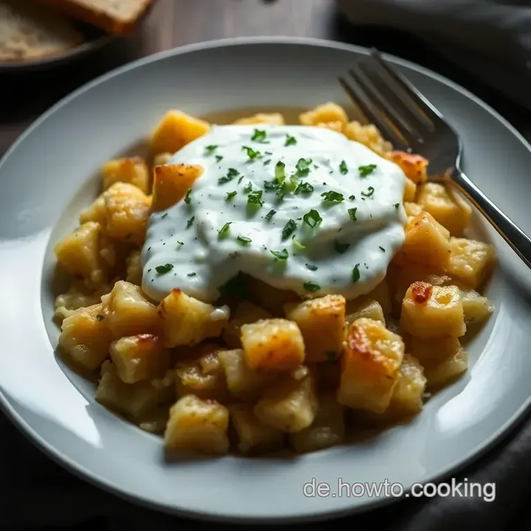 K&ouml;stliche Backkartoffeln Mit Kr&auml;uterquark presentation