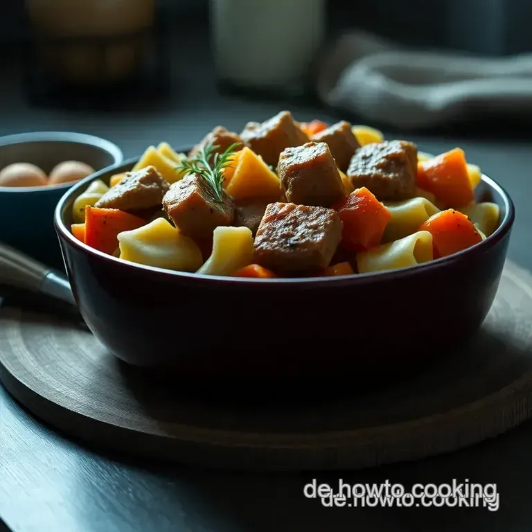 K&ouml;stlicher H&uuml;hner Nudel Topf &ndash; Ein Herzhaftes Diner F&uuml;r Die Ganze Familie presentation