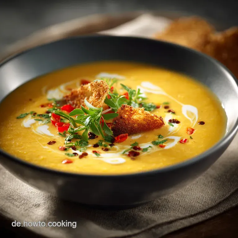 K&uuml;rbissuppe mit Curry Samtig schnell und unwiderstehlich lecker