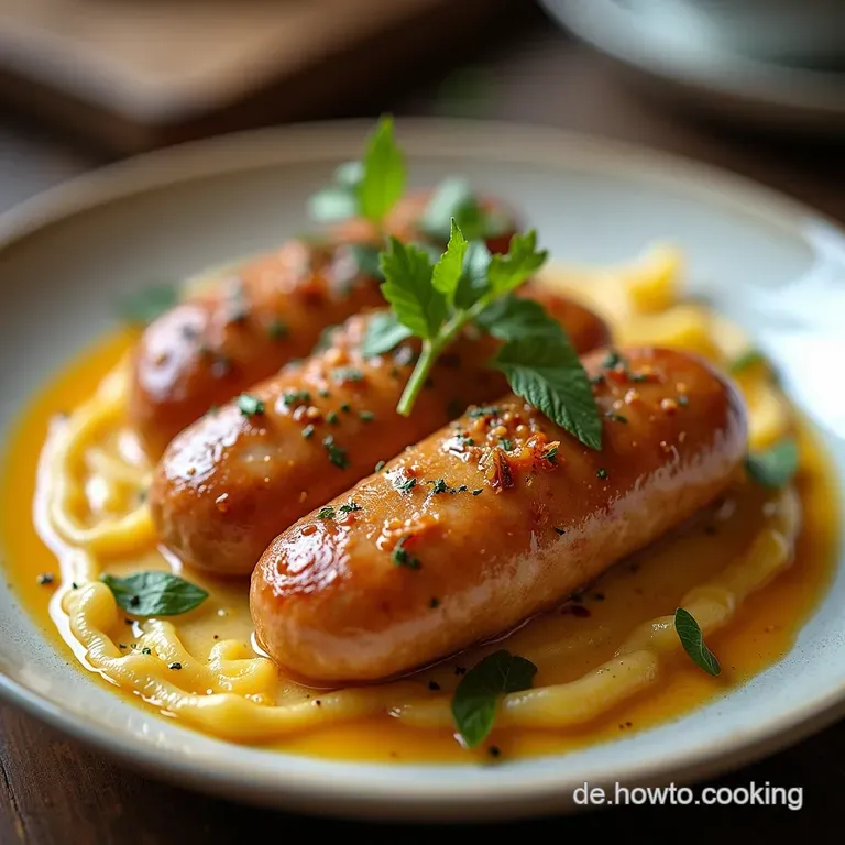 Klassiker neu interpretiert Saftige Würstchen im LaugenteigSchlafrock mit grobem Senf