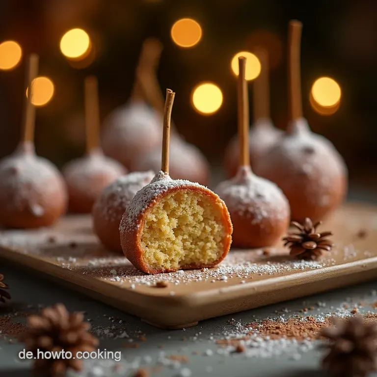 Weihnachtswunder to go Saftige Lebkuchen Cake Pops mit Zartbitterglasur presentation