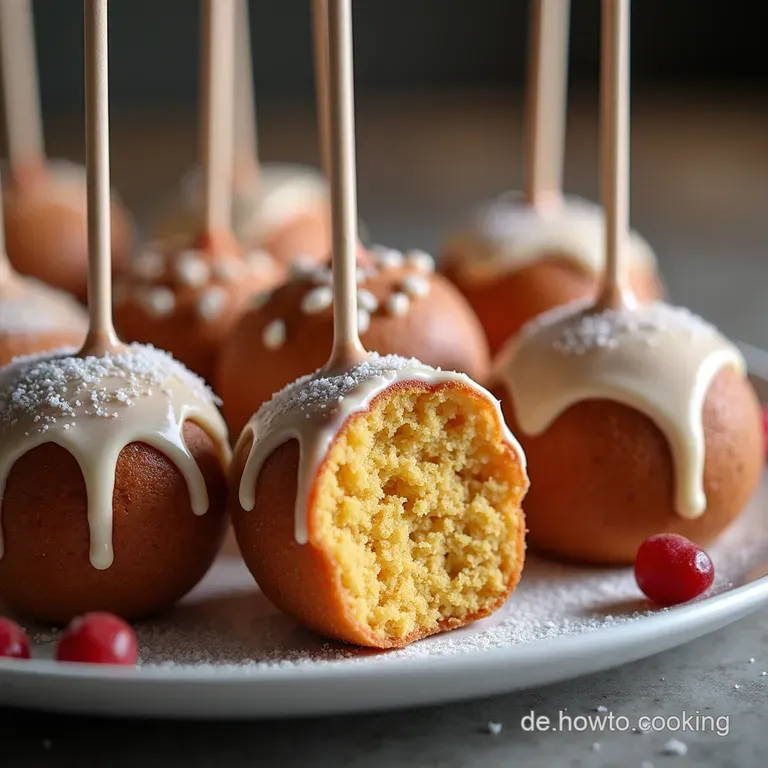 Saftige Lebkuchen Cake Pops mit Zartbitterglasur