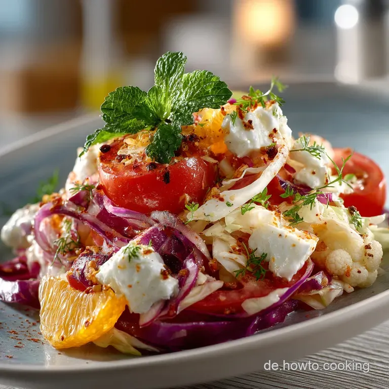 Der Fr&uuml;hlingsbote Authentischer Griechischer Krautsalat Lachanosalata presentation