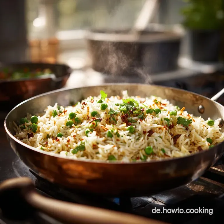 Matar Pilau Indiens Fluffiger Erbsenreis Mit Ghee Und Ganzen Gew&uuml;rzen presentation