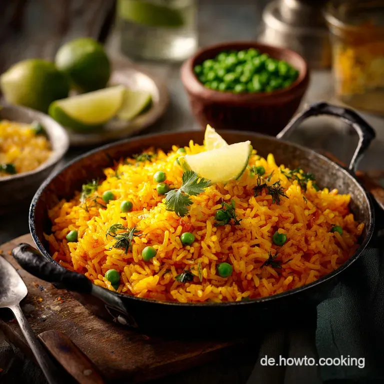 Matar Pilau Klassischer aromatischer Erbsenreis aus der nordindischen Küche