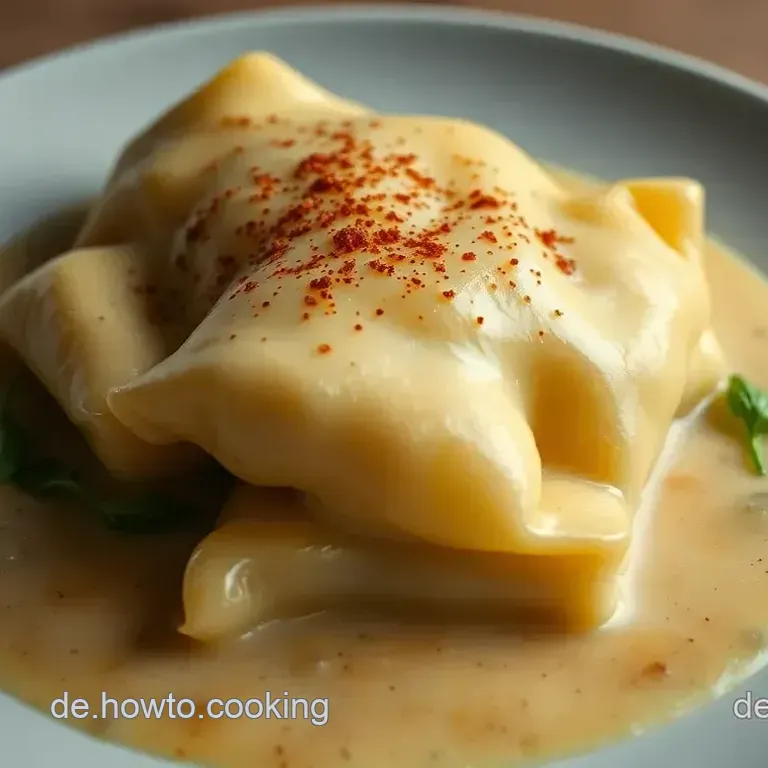 Maultaschen in cremiger K&auml;se-Sahne So&szlig;e