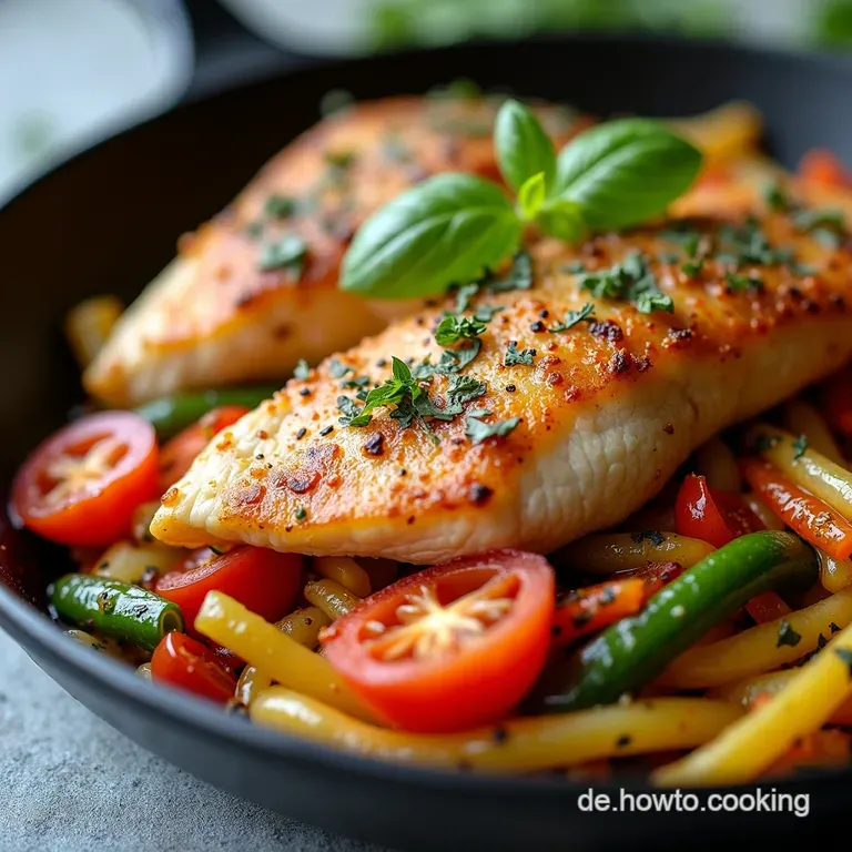 Mediterrane HähnchenGemüsePfanne Schlank und Schmeckt