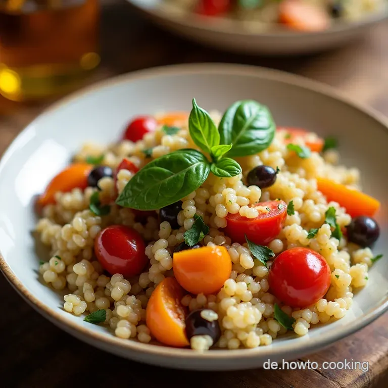 Mediterraner Quinoasalat Mit Gegrillter H&auml;hnchenbrust presentation