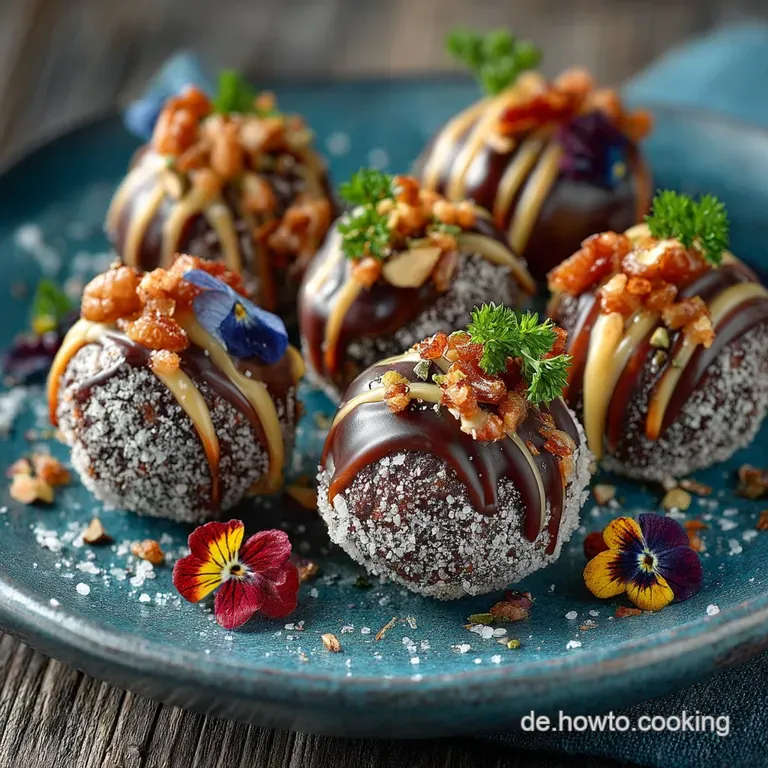 Die BlitzEnergieKugeln NoBake SchokoladenProteinbällchen presentation