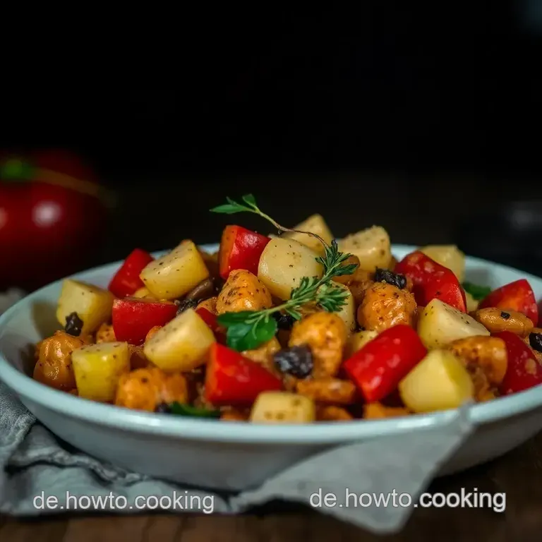 Ofenfrisches Farbenspiel: Backofengem&uuml;se Mit Kr&auml;utern Und Knoblauch presentation