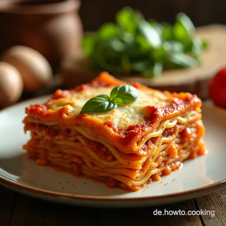 Omas Beste Lasagne Hausgemacht Herzhaft presentation