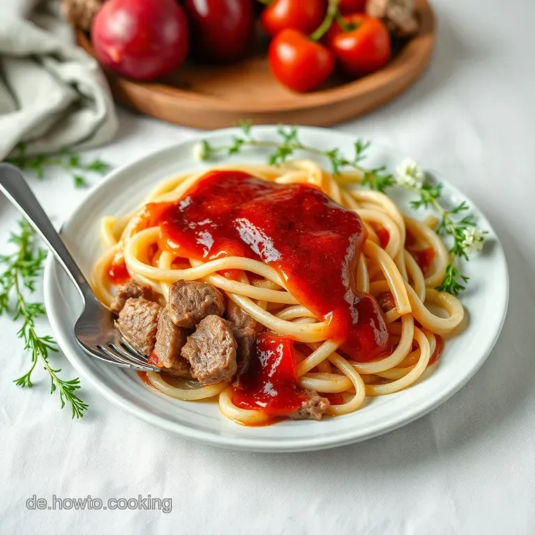 Oma’s Schmorfleisch: Braised Beef Shank in Red Wine Sauce presentation