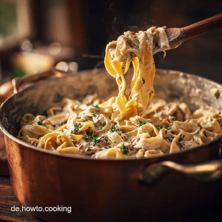 One Pot Linsenpasta Alfredo: Der Fixe Feierabend-Traum presentation