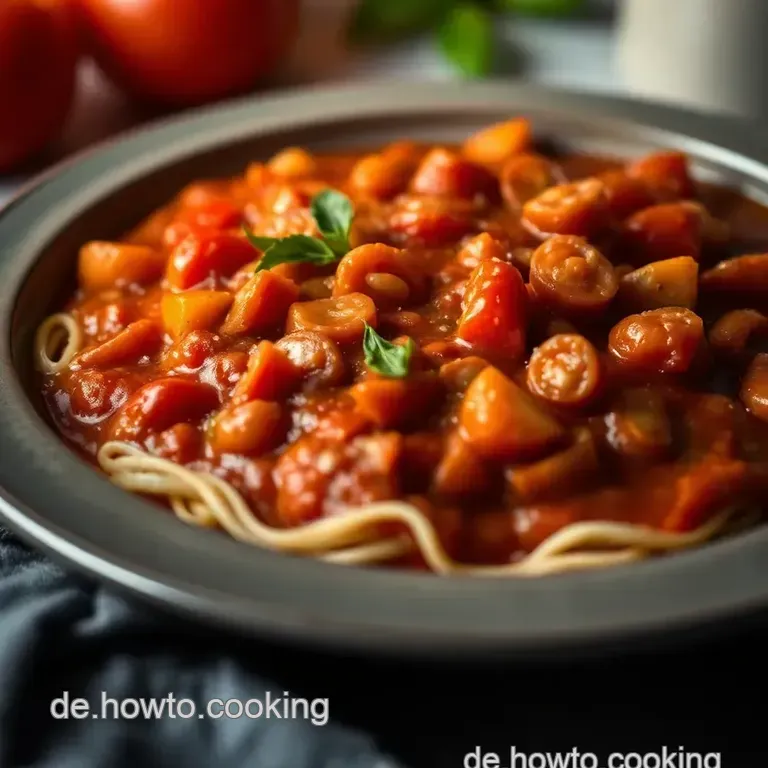 Original Italienische Tomatensauce Einkochen presentation