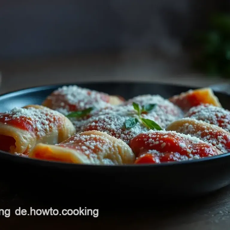 Panzerotti mit Kr&auml;uterseitlingen in Tr&uuml;ffel-Parmesanschaum