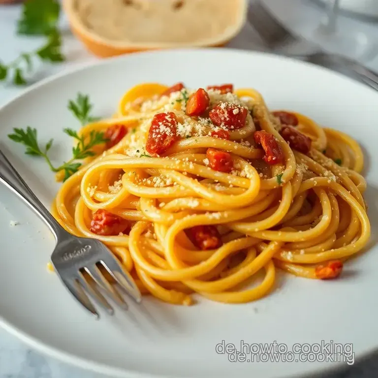 Pasta Alla Siracusana presentation