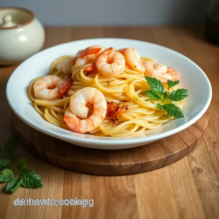 Pasta Con Gamberetti &ndash; Eine K&ouml;stliche Pasta Mit Shrimps presentation
