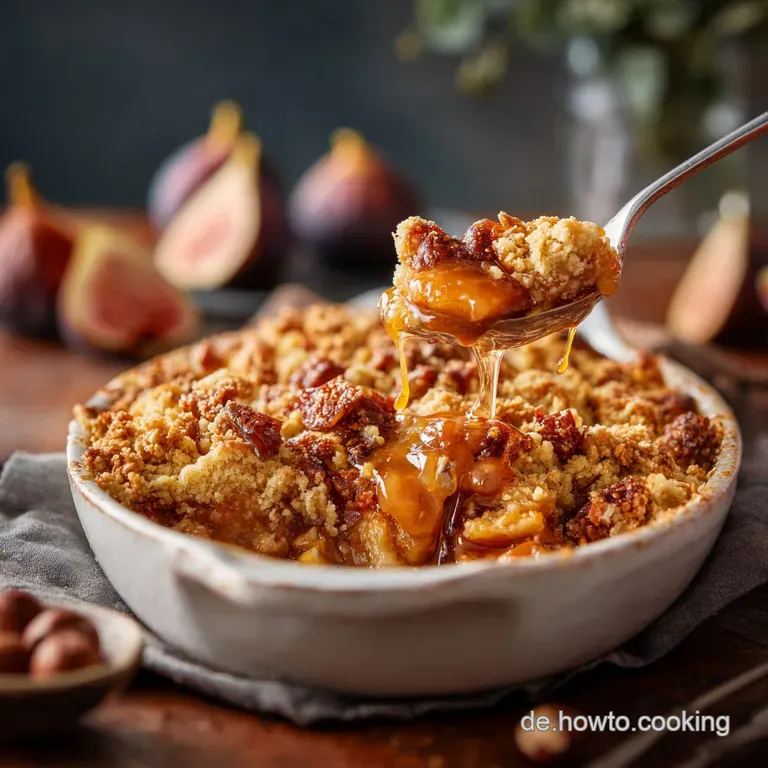 Pflaumencrumble Mit Karamellisierten Haseln&uuml;ssen: Herbstgold presentation